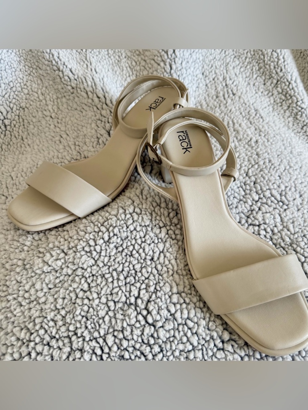 Nordstrom Rack - Ivory Ankle Strap Sandals - Women's
